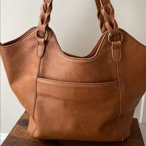 The Sak soft brown leather hobo bag
